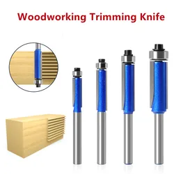 Couteau de coupe en alliage à tige de 1/4 ", 4 pièces/ensemble, fraise en carbure de tungstène pour le bois, outils de travail du bois 