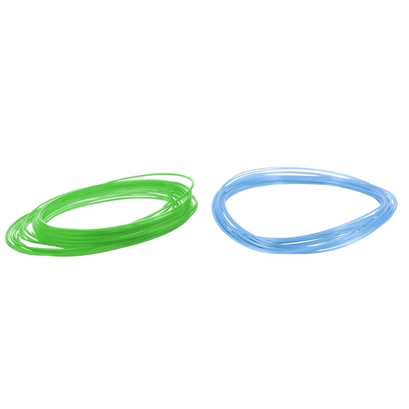 

2Pcs 3D Printer Pen Filament 1.75mm PLA 10M(Glow in DarK Green PLA&Glow in DarK Blue PLA)