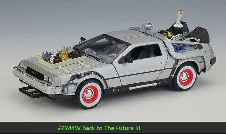 Welly 1:24 литья под давлением сплав модель автомобиля Dmc-12 Delorean Назад в будущее машина времени металлическая игрушка Rc автомобиль для детей игрушка подарок коллекция