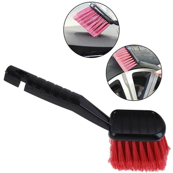 

Car Motorcycle Wheel Soft Brush Tire Cleaner W/ Handle Detailing Cleaning Tools
