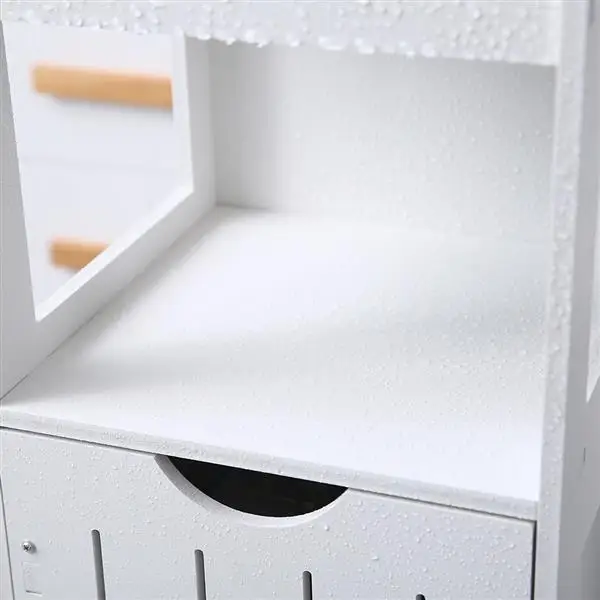 Three-Layer Two-Drawer Shelf Home Bathroom Bedroom Waterproof Storage Cabinet Rack Living Room Furniture PVC Three-Layer Two-Drawer Shelf Home Bathroom Bedroom Waterproof Storage Cabinet Rack Living Room Furniture PVC