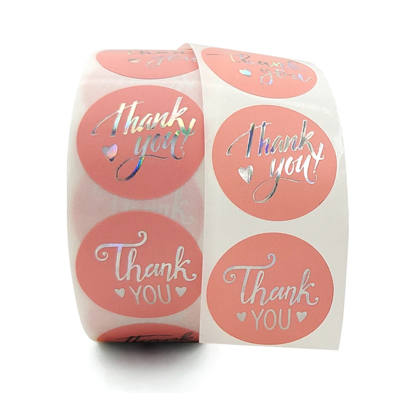 500-1000pcs Small Thank You Stickers Envelope Seals In Pool Chocolate Chartreus Sealing Paste Gift Decoration | Дом и сад