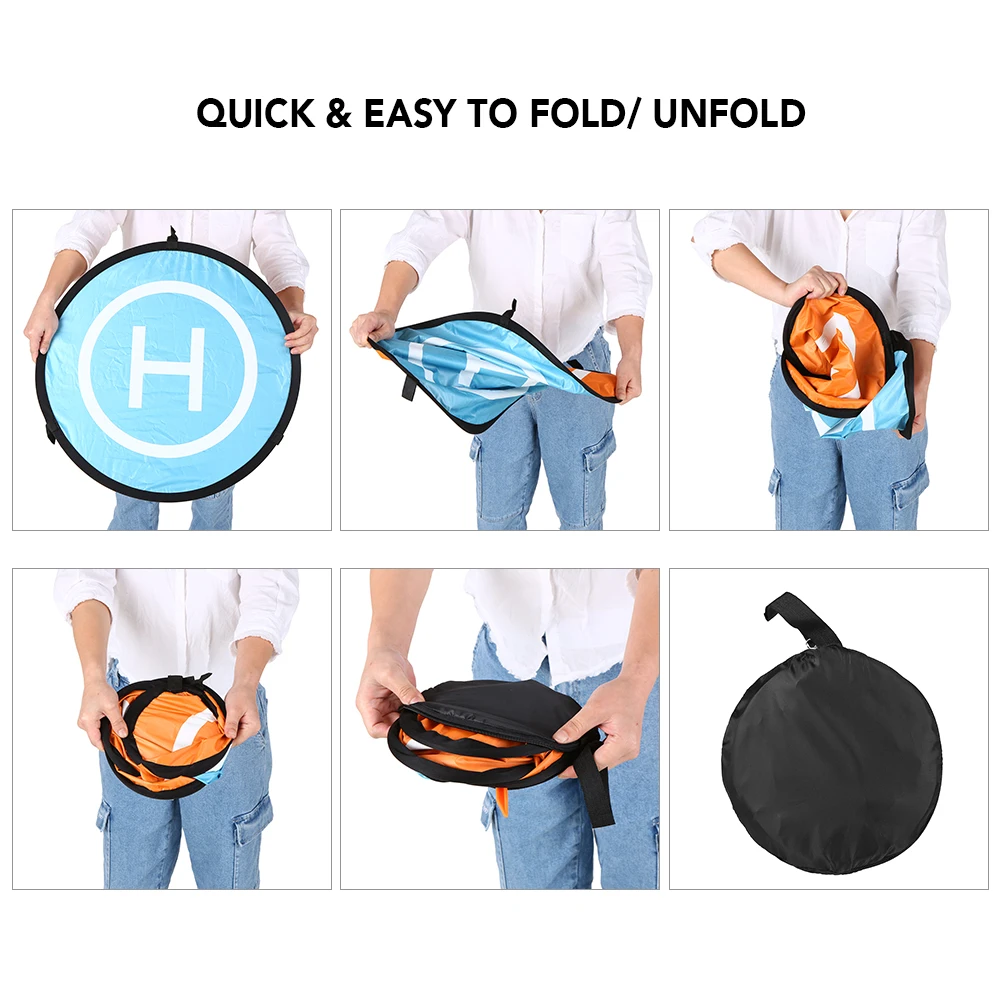 Портативный складной посадочный коврик для дрона легкий