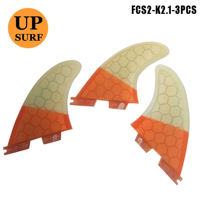 11 FCS II-K2.1Fins трехсекционный сотовый FCS2 плавник синий/оранжевый/серый/красный/зеленый Quilhas Surf Fin - Цвет: 11