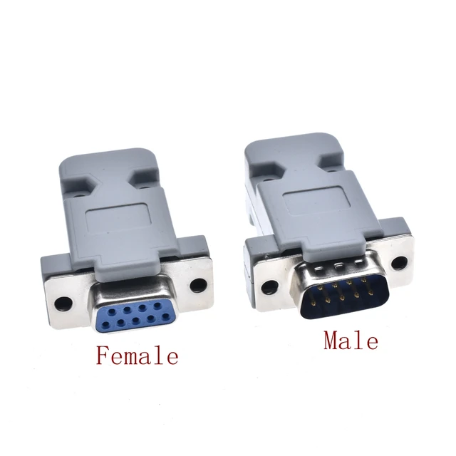 de primera categoría Marinero solo 10pcs/lot) RS232 Parallel Serial Port DB9 9 Pin D Sub Male/Female Solder  Connector + Plastic Shell Cover _ - AliExpress Mobile