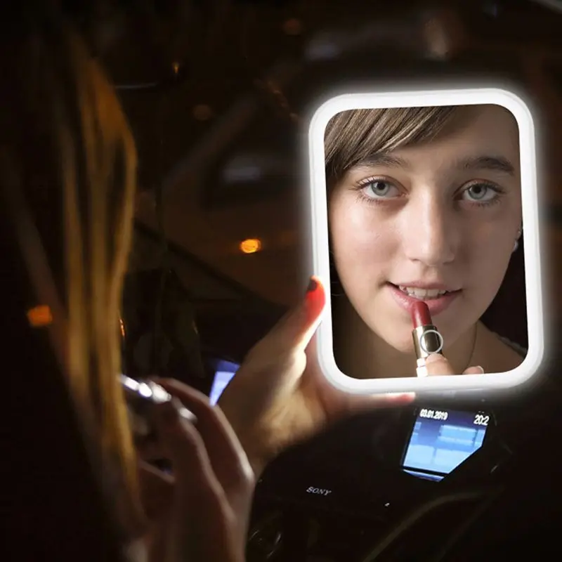 Touch Screen Makeup Mirror with LED Lights Table Desktop Lighted Illuminated Cosmetic Mirrors M6CE