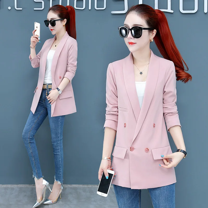 

19 Years Autumn Clothing New Style Online Celebrity Small Suit Coat Women's Casual Versatile Slim Fit Long Sleeve Thin Spring An
