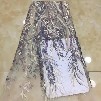 

Madison African lace fabric 2020 High Quality Embroidered Lace French Tulle Lace Fabric For Nigeria Party Dress