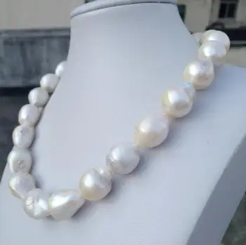 

GORGEOUS AAA++ 10x17MM AKOYA SOUTH SEA WHITE PEARL NECKLACE 17.5inch