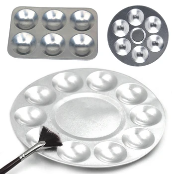 

Aluminium Nail Palette 6/10well Nail Equipment Light Weight Cosmetic Palette Manicure Tool Color Paint Palette DIY Nail Tool