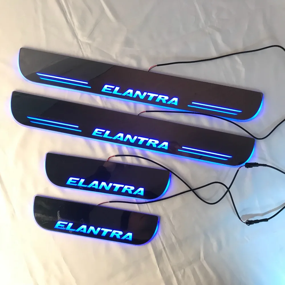 Osmrk led перемещение двери Накладка для Hyundai Elantra динамический дверной порог
