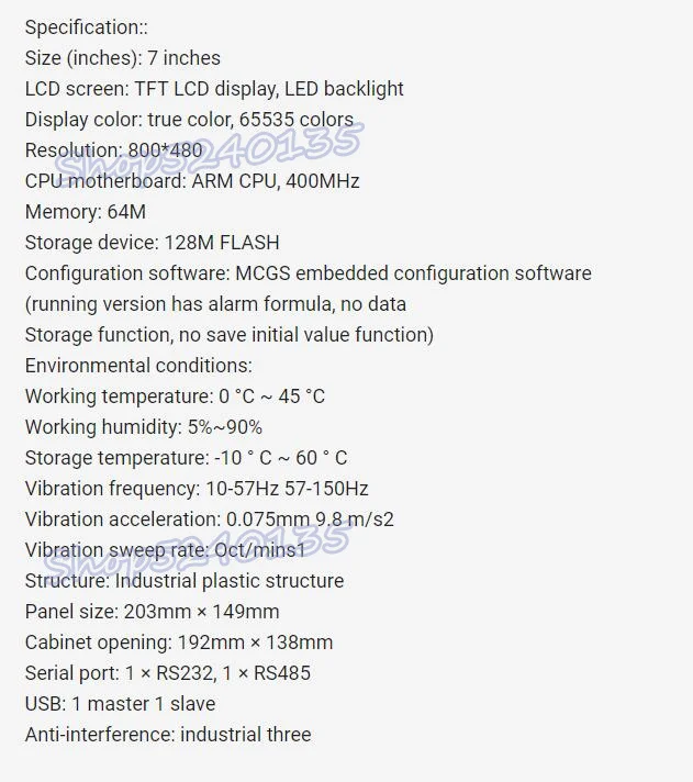 TPC7062TD TPC7062KT 7 дюймов сенсорный экран панель HMI 800*480