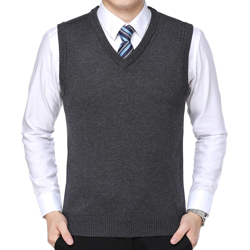 Men Sweater Vests Autum Winter Fashion Brand Knit Sleeveless Vest Pullover Mens Casual Sweaters Designer Woolen Mans Clothes