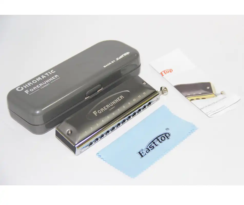 East top chromatic harmonica,12 hole 48 tone professional mouth organ