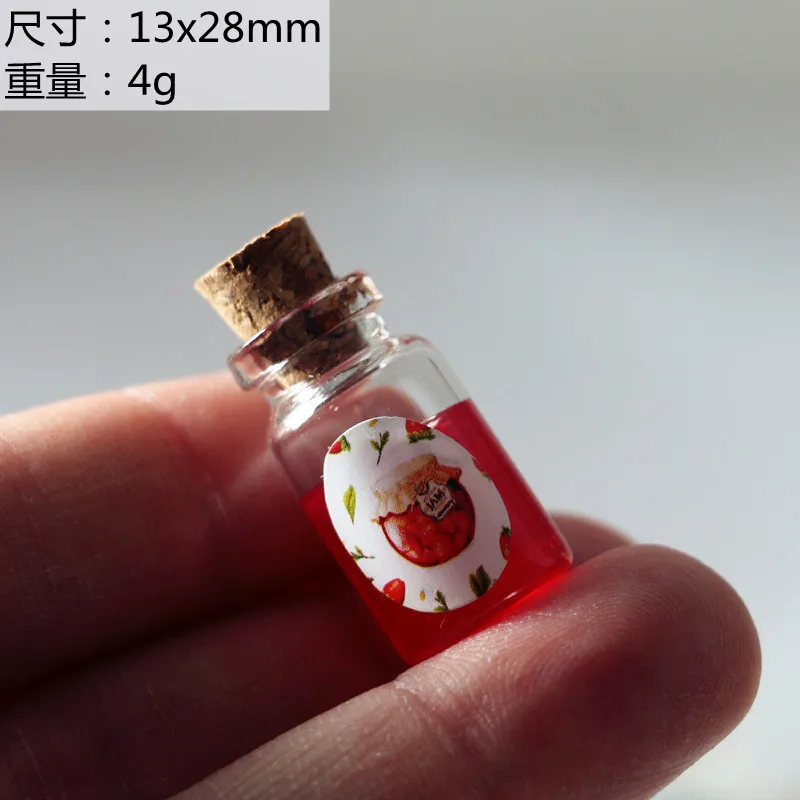 NEW 2PCS/Set 1:12 Miniature Fruit Jam Bottle Bee Honey Pretend Food for Dollhouse Kitchen Play Accessories 5