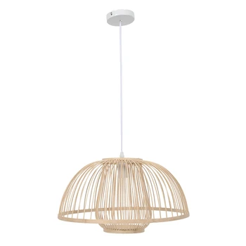 

Bamboo Pendant Light Lighting Garden Restaurant Pendant Lamp Hotel Farm Teahouse Lantern Tatami Bamboo Hanging Lampshade(Without