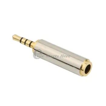 

Gold 2.5mm Male to 3.5mm Female Stereo Audio Headphone Jack Adapter Converter Gold Plated Audio Adapter
