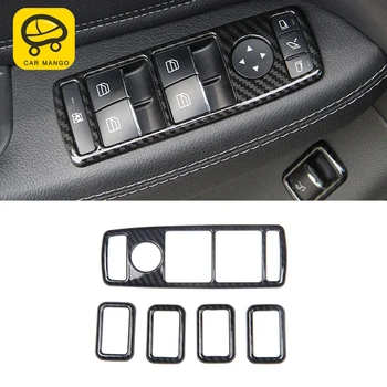 

CarManGo For Mercedes Benz GLE ML GL GLS Auto Car Window Control Panel Lift Switch Cove Trim Sticker Frame Interior Accessories