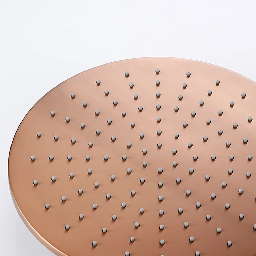 Wall Rian Shower Head Only Brass Balck Chrome Brushed Rose Gold Shower Bathroom Without Arm
