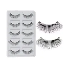 5 пар/лот натуральные Редкие крестовые ресницы для наращивания макияжа Длинные Накладные ресницы для ресниц,, высокое качество