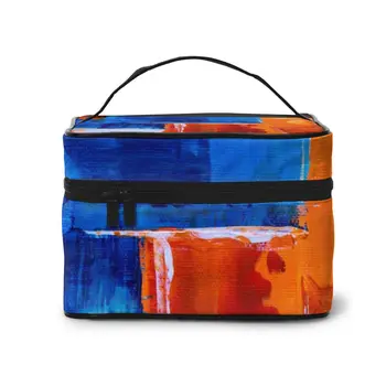 

A makeup bag wash bag receptacle bag Cosmetic Bag Abstract Painting (26)