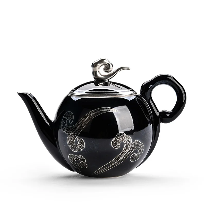 

Silver pot, sterling silver 999 teapot, handmade, Japanese teapot, side handle pot, sterling silver pot, smoke pot