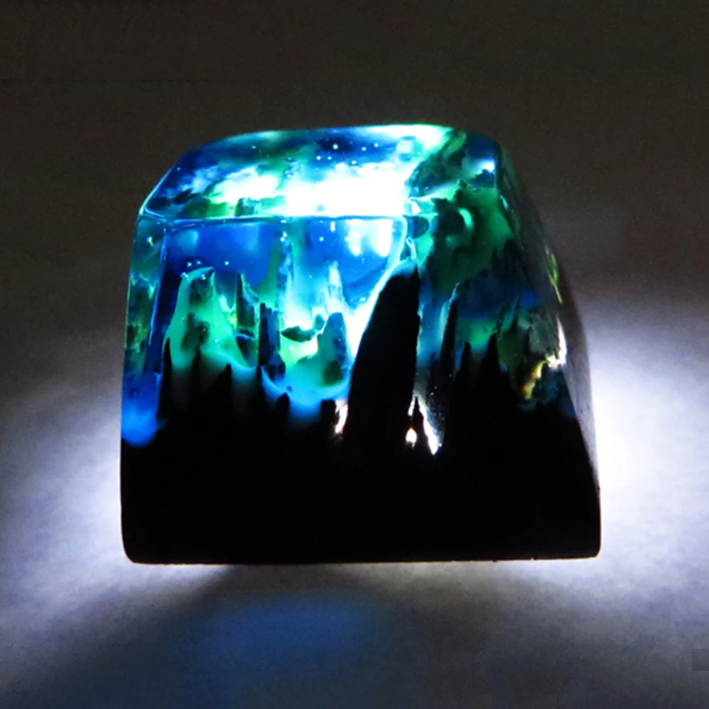 OEM R4 светящиеся снежные горные джунгли деревянные колпачки для ключей ручной