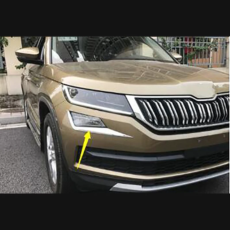Применяется только для Skoda Kodiaq Автомобильная задняя противотуманная фара брови бампер светильник Декор полоски отделка наклейки для автомобиля