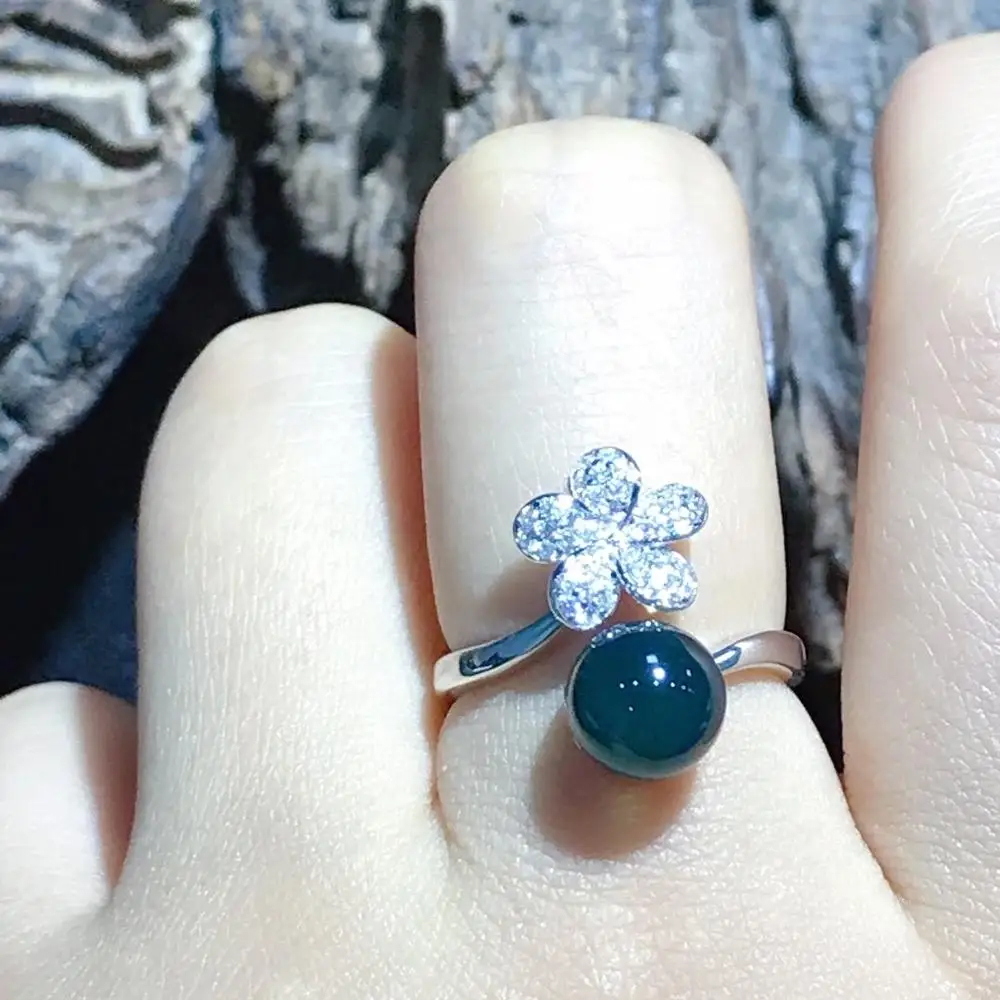 Женское кольцо из натурального камня joyas de plata 925 изысканное с мексиканским