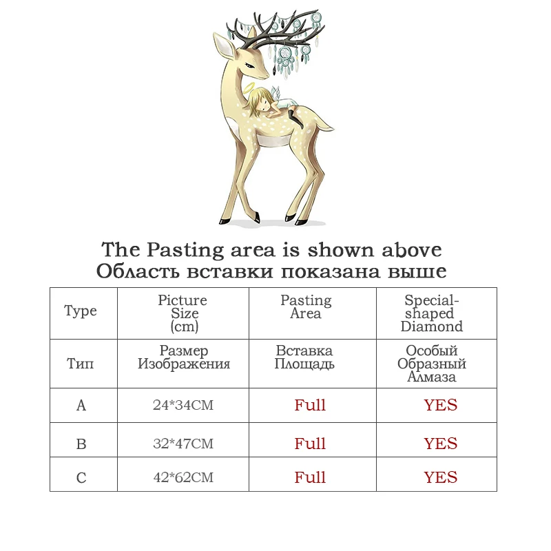 Meian 5D алмазная картина ангел Лось полная Мозаика из буровых алмазов наборы Диамант DP наборы алмаз особенной формы Вышивка Животных