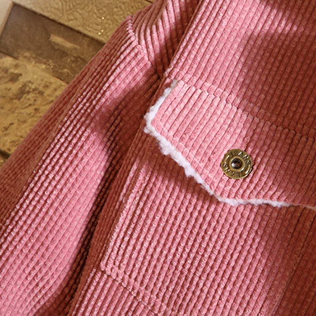 New Style For Men In Autumn Winter Fashion Corduroy Pure Long Sleeve Coat