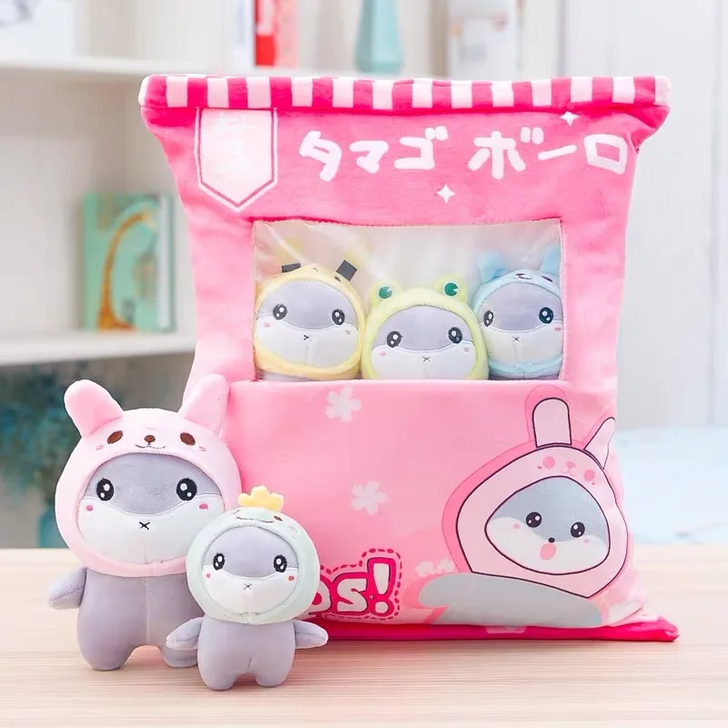 5pcs hamster Сумка из 8 штук, мягкая плюшевая игрушка-медведь, кот, монстр, плюшевая подушка, креативный аниме, плюшевая подушка, мультяшная кукла, игрушки для детей - Цвет: 5pcs hamster