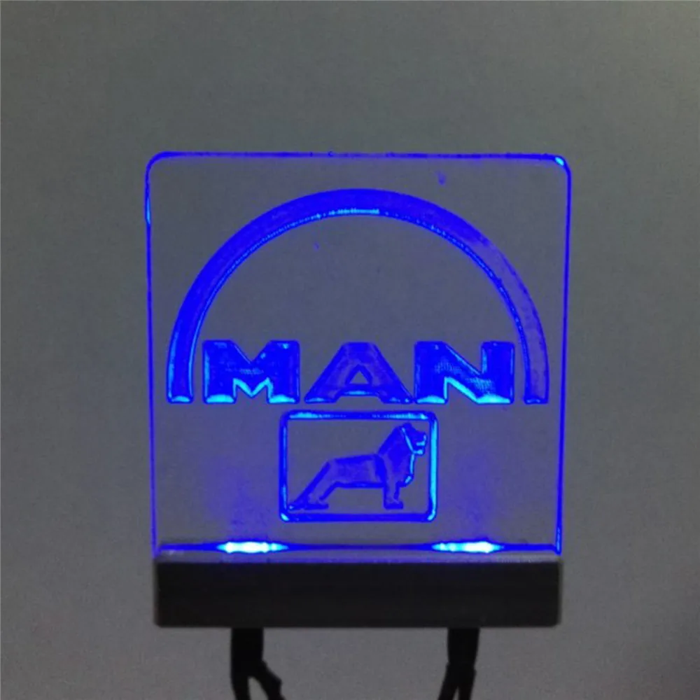 Светодиодный светильник с логотипом &quotMan&quot декоративный фонарь для 1/14 TAMIYA Man 540