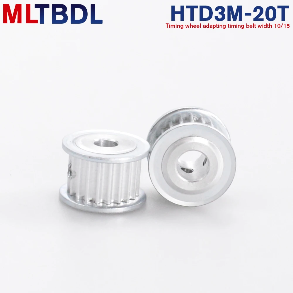 3M 20T Timing Pulley 5/6/6.35/7/8/10mm Bore Gear Pulley 3mm Pitch 11mm Belt Width Aluminum Alloy Synchronous Timing Belt Pulleys
