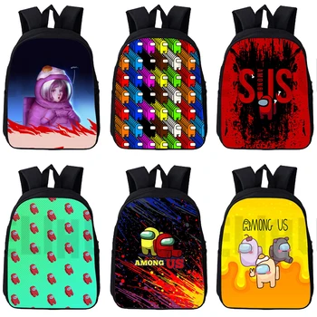 

Hip Hop Sac A Dos Mochila Among Us Backpack Impostor Rucksack 3D Print Anime Video Game Schoolbags Book Bag Women Travel Bags