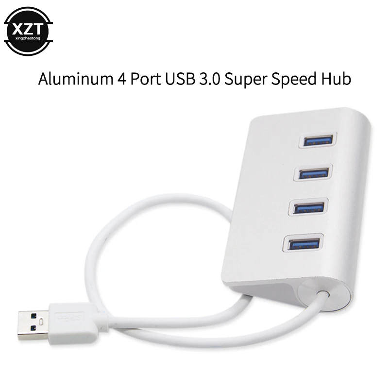 Универсальный usb-хаб высокоскоростной 5 Гбит/с мульти светильник USB 3,0 4 порта мульти концентратор разветвитель Алюминиевый адаптер расширитель для ПК ноутбука