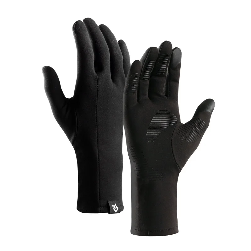 Winter Outdoor Sports Running Glove Warm Touch Screen Gym Fitness Full Finger Gloves For Men Women Gloves Black S-XXL 4