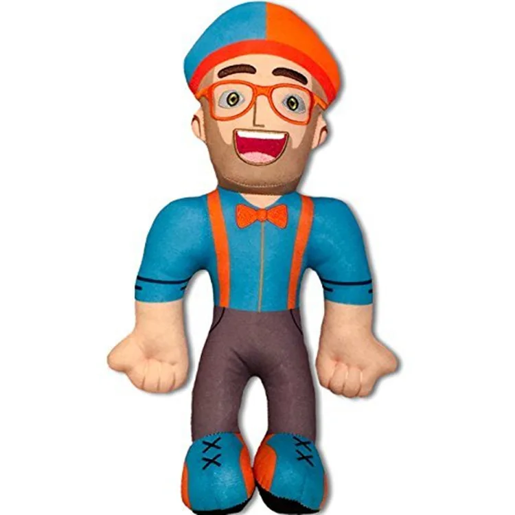 Blippi плюшевая мягкая набивная кукла игрушки для детского подарка Blippi шляпа Косплей Реквизит 33 см