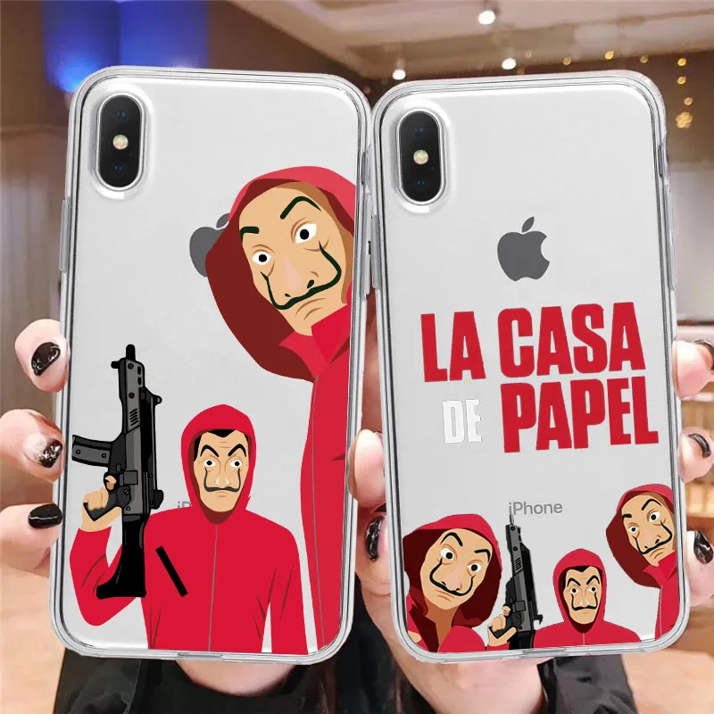 LA Casa De Papel Bella ciao money heist испанское телевидение прозрачный силиконовый чехол для