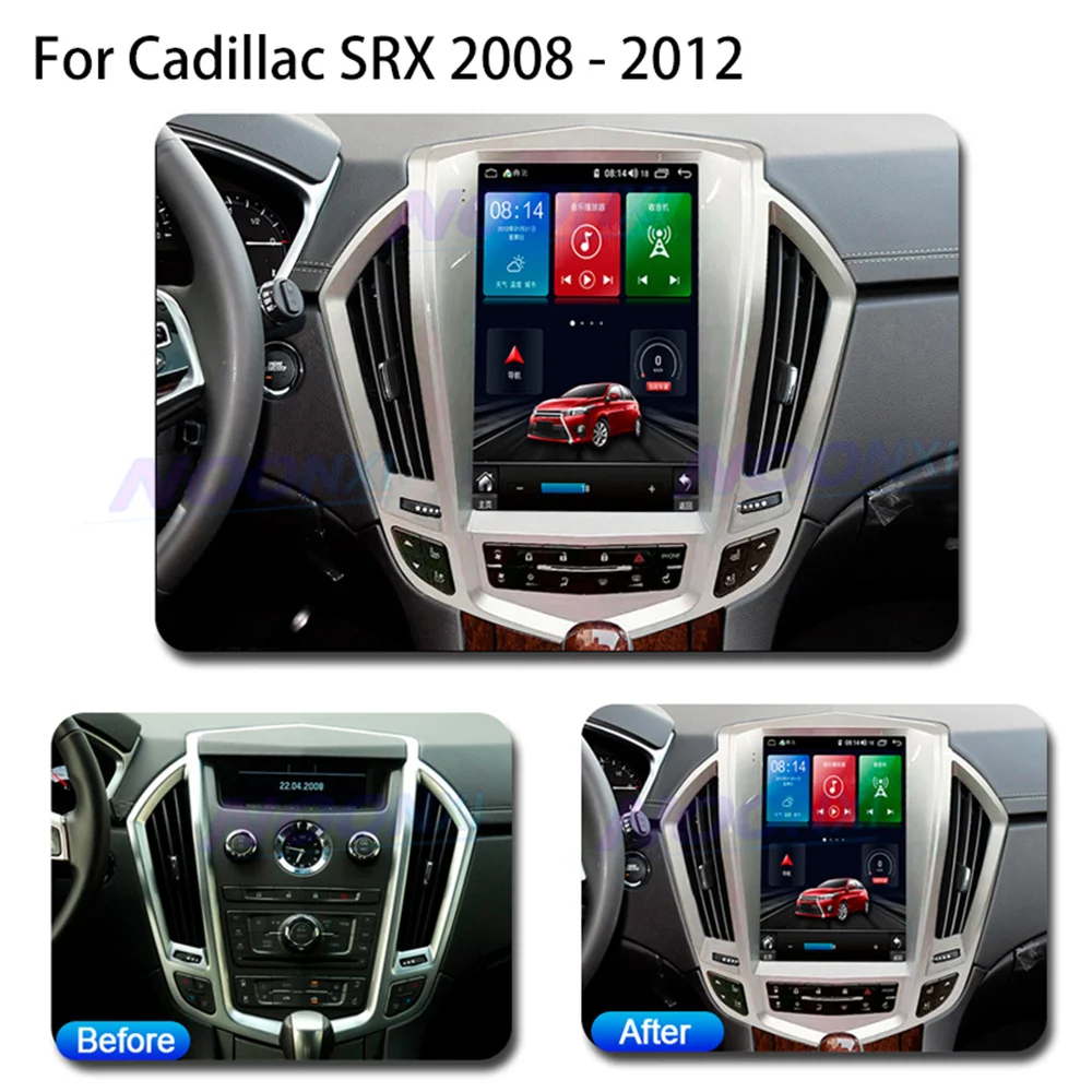 

For Cadillac SRX 2008 2009 2010-2012 Tesla Screen Android 11 Car Radio Stereo Car Multimedia Player GPS Navigation 2Din HeadUnit