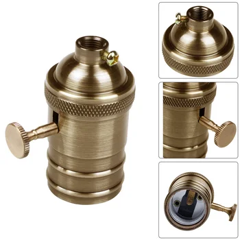 

Vintage Lamp Base E26/E27 Light Socket Bulb Holder Antique Copper Retro Lamp Light Brass Pendant Fittings Lampholders Fixture
