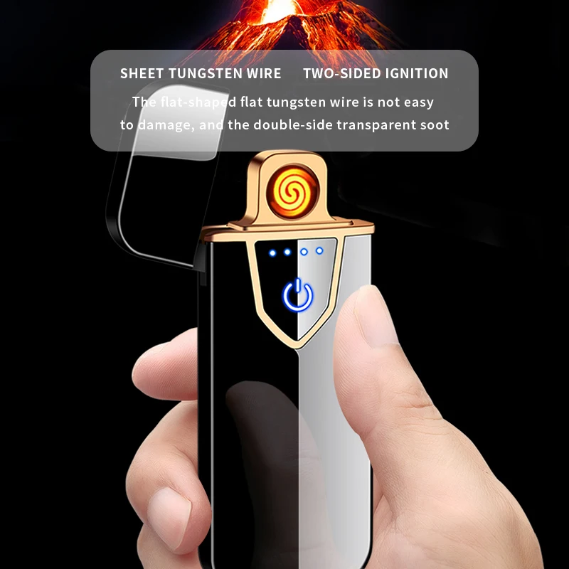 Перезаряжаемая зажигалка, Классическая модная ветровка, индукция, AI USB, Elctronic Ligther для мужчин, для курения, Zapalniczka