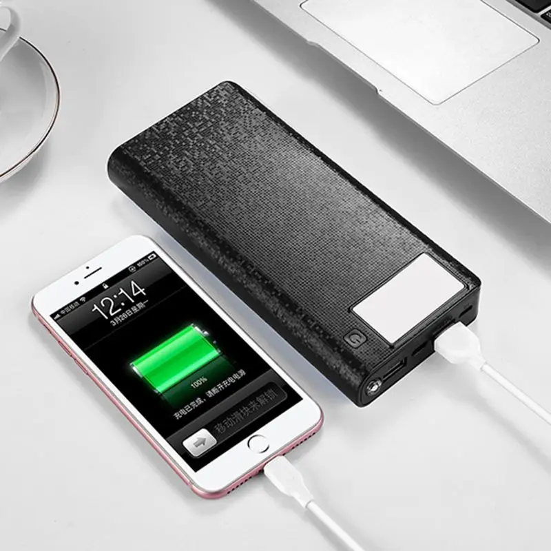 QC 3,0 Dual USB+ type C PD 8x18650 батарея DIY Блок питания светодиодный свет быстрое зарядное устройство для iPhone samsung сотовый телефон планшет