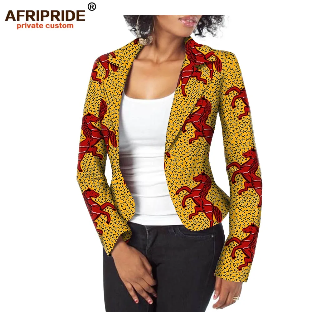 AFRIPRIDE, индивидуальное Женское пальто, новая мода, бодикон, повседневное пальто для дам, длинный рукав, размера плюс, чистый хлопок, воск, A722401 - Цвет: 509J