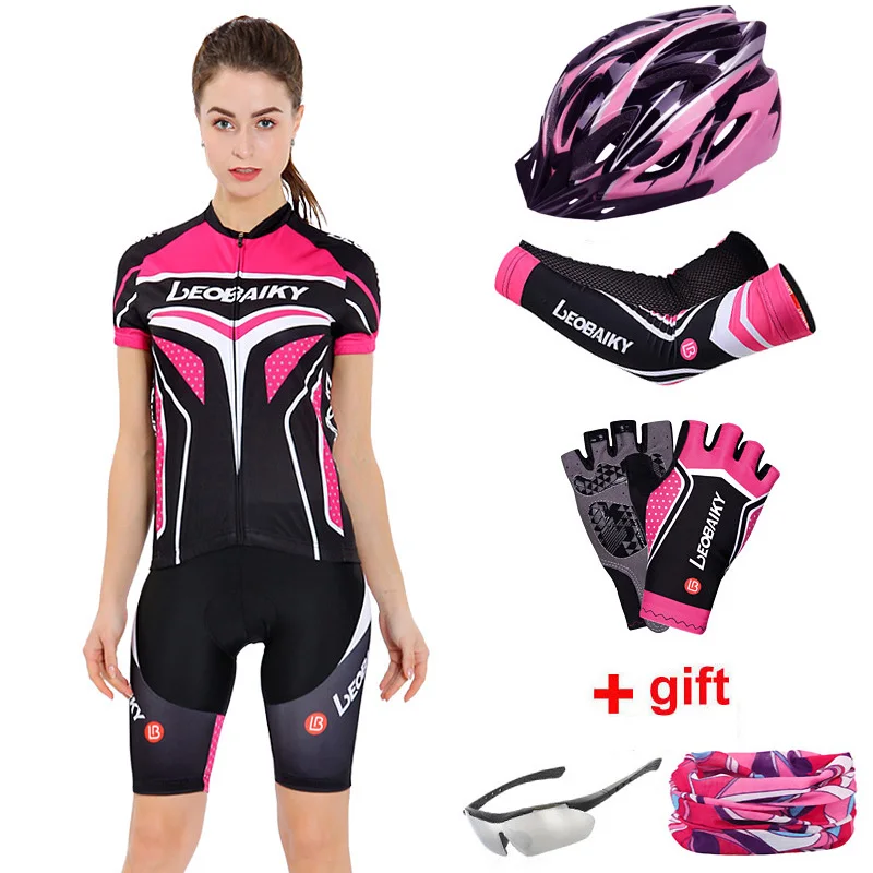 women full set Летний женский комплект из Джерси для велоспорта Pro Team, одежда с коротким рукавом для горного велосипеда, Мужская одежда для велоспорта, Детские Семейные костюмы для велоспорта - Цвет: women full set