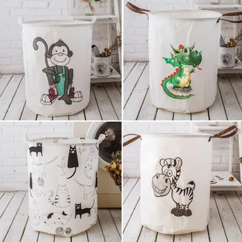 

Cute Animals Laundry Baskets Foldable Cloth Storage Basket for Bathroom Large Size Toy Storage Baskets Home B7B80B7