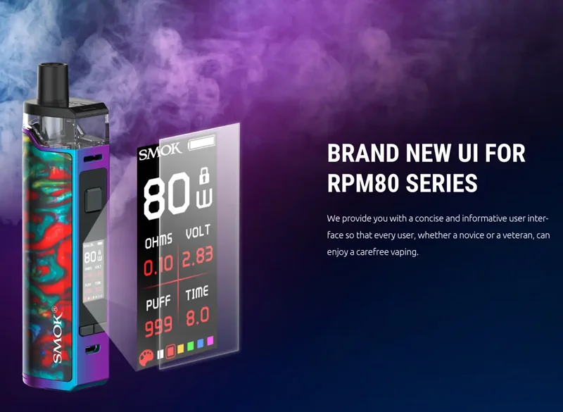 SMOK RPM80 RPM80 PRO комплект Vape 80 Вт электронная сигарета 3000 мАч 18650 батарея 5 мл бак RPM сетка 0.4ohm RGC 0.17ohm VS RPM40 Pod