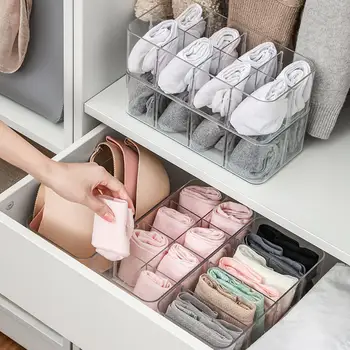 

Compartments Socks Underwear Household Stackable Storage Box Drawer Organizer Case Closet Organizers Boxes For Scarfs Socks