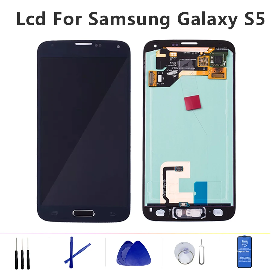 5,1 '' Супер AMOLED lcd с рамкой для SAMSUNG Galaxy S5 дисплей кодирующий преобразователь сенсорного экрана в сборе G900 G900A G900F