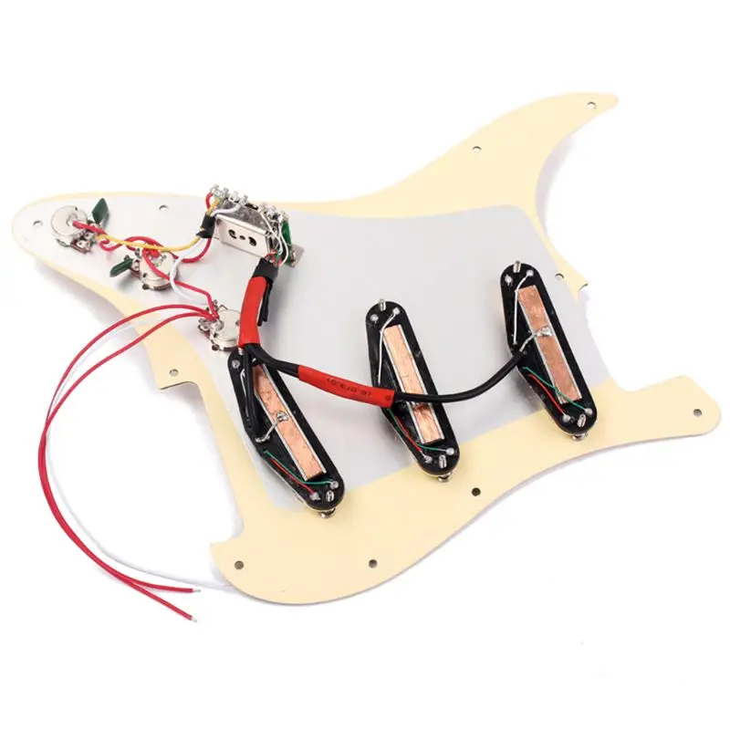 Prewired 3 катушки звукосниматели Pickguard с ручками управления для электрогитары